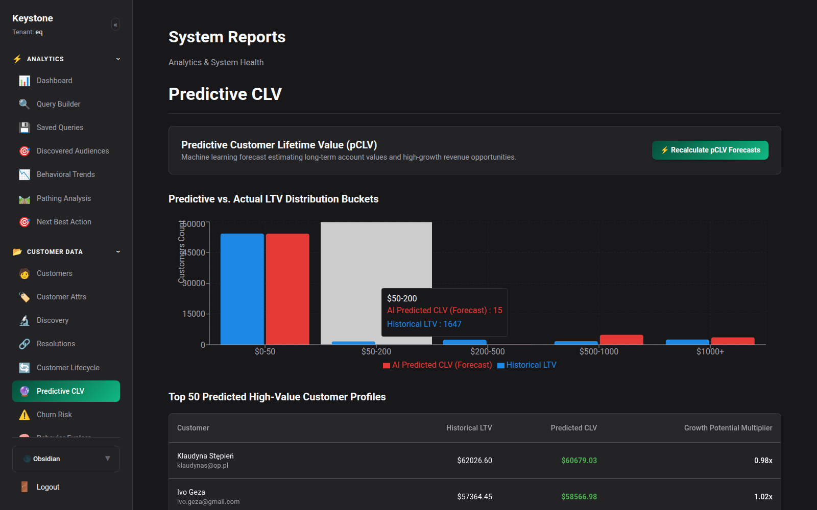 Predictive Customer Lifetime Value Distribution